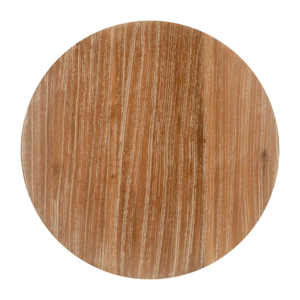Biban Natural Wood Top Side Table