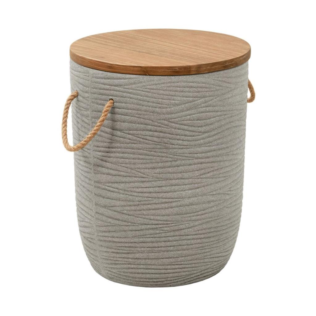 Biban Natural Wood Top Side Table