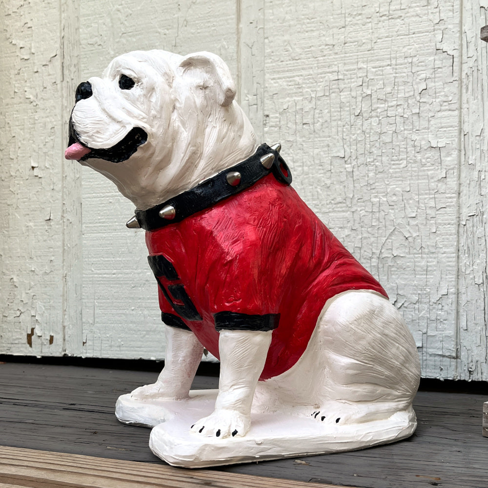 UGA Georgia Bulldog Mascot Cement Statue for Garden, Yard, Home Decor and Porch.