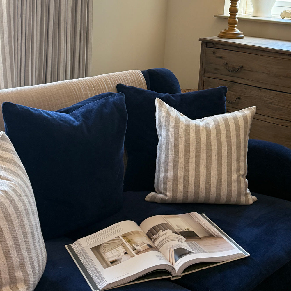 Blake Scandinavian Vertical Stripe Linen Curtains