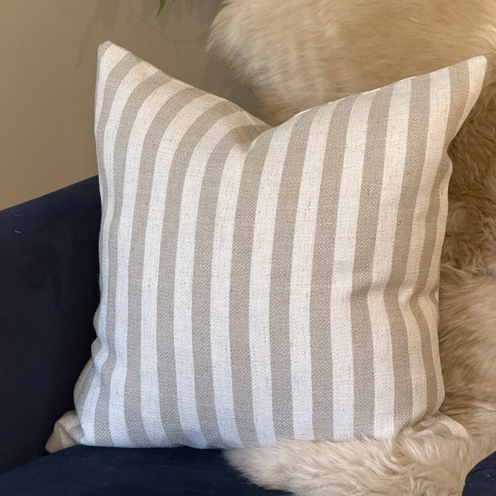Blake Striped Linen Roman Shade