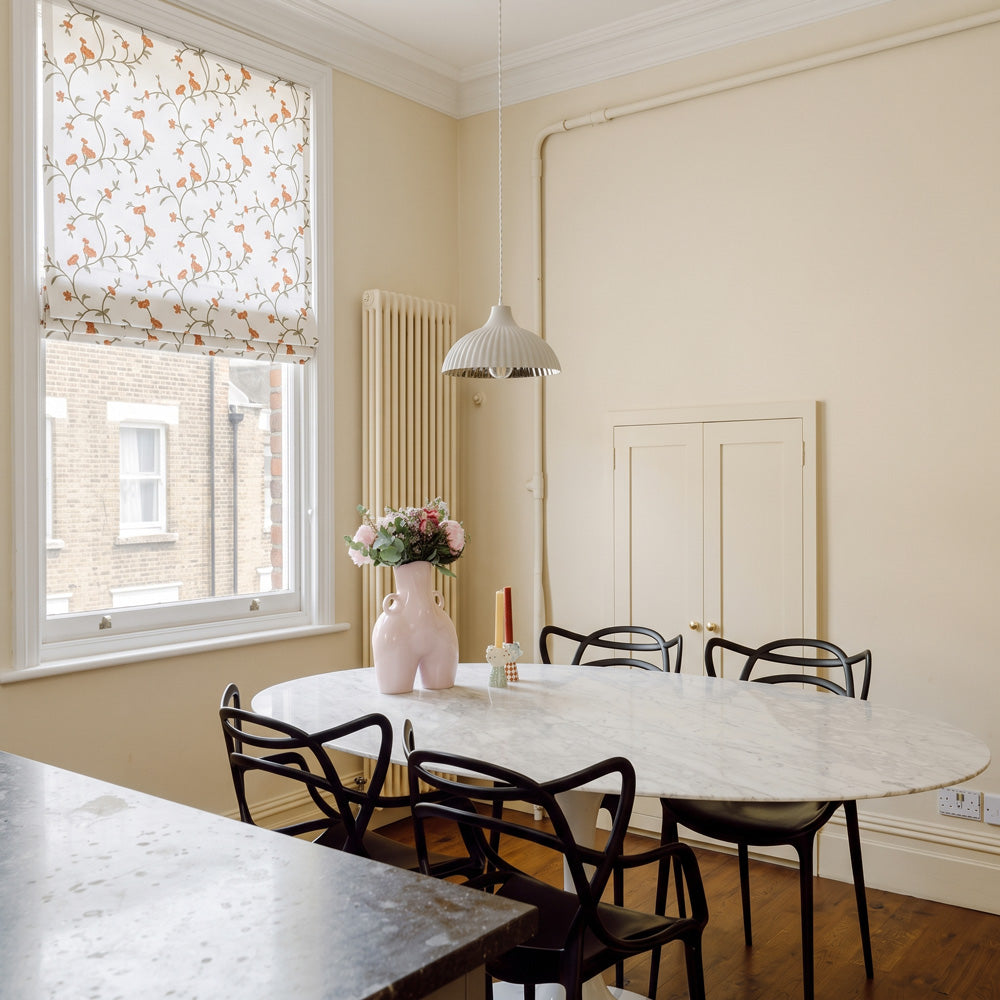 Bloom Embroidered Sprig Roman Shades