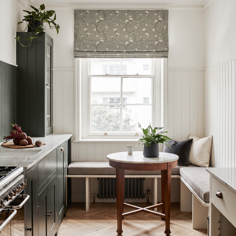 Bloom Embroidered Sprig Roman Shades