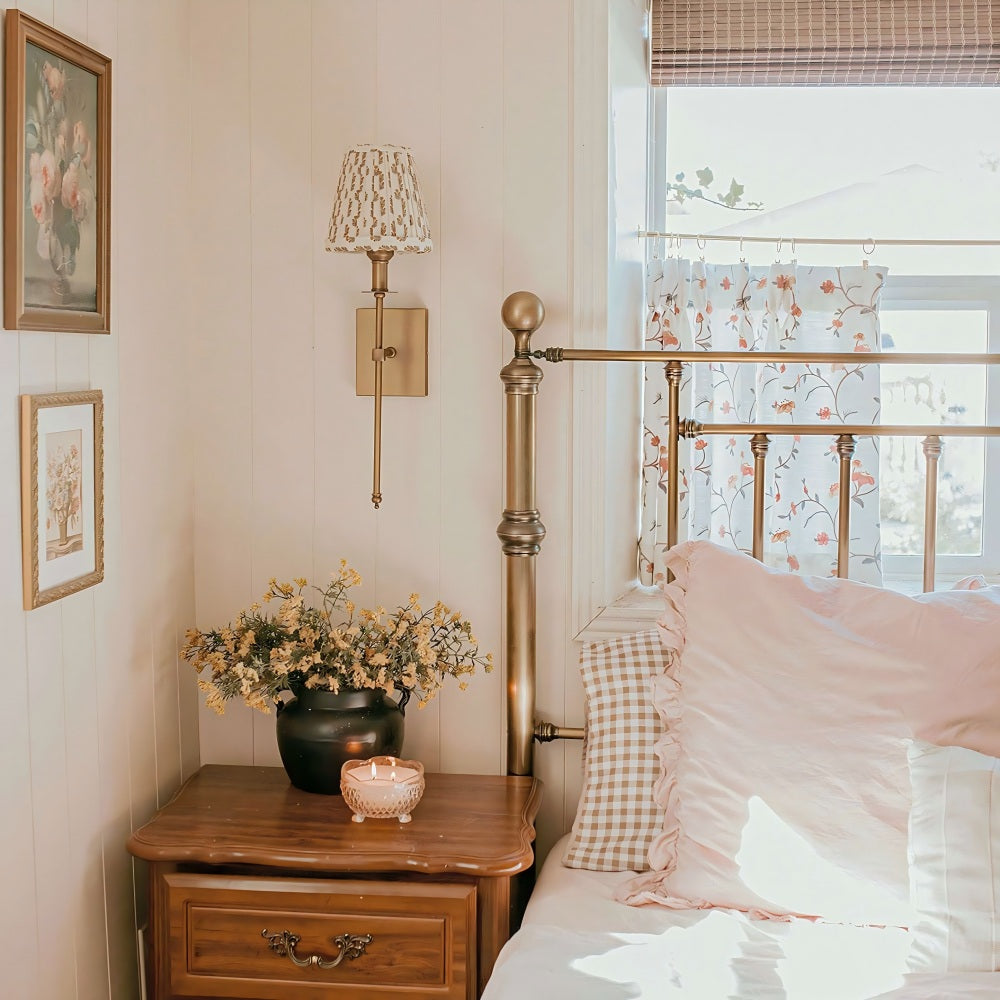 Bloom Embroidery Floral Cafe Curtains