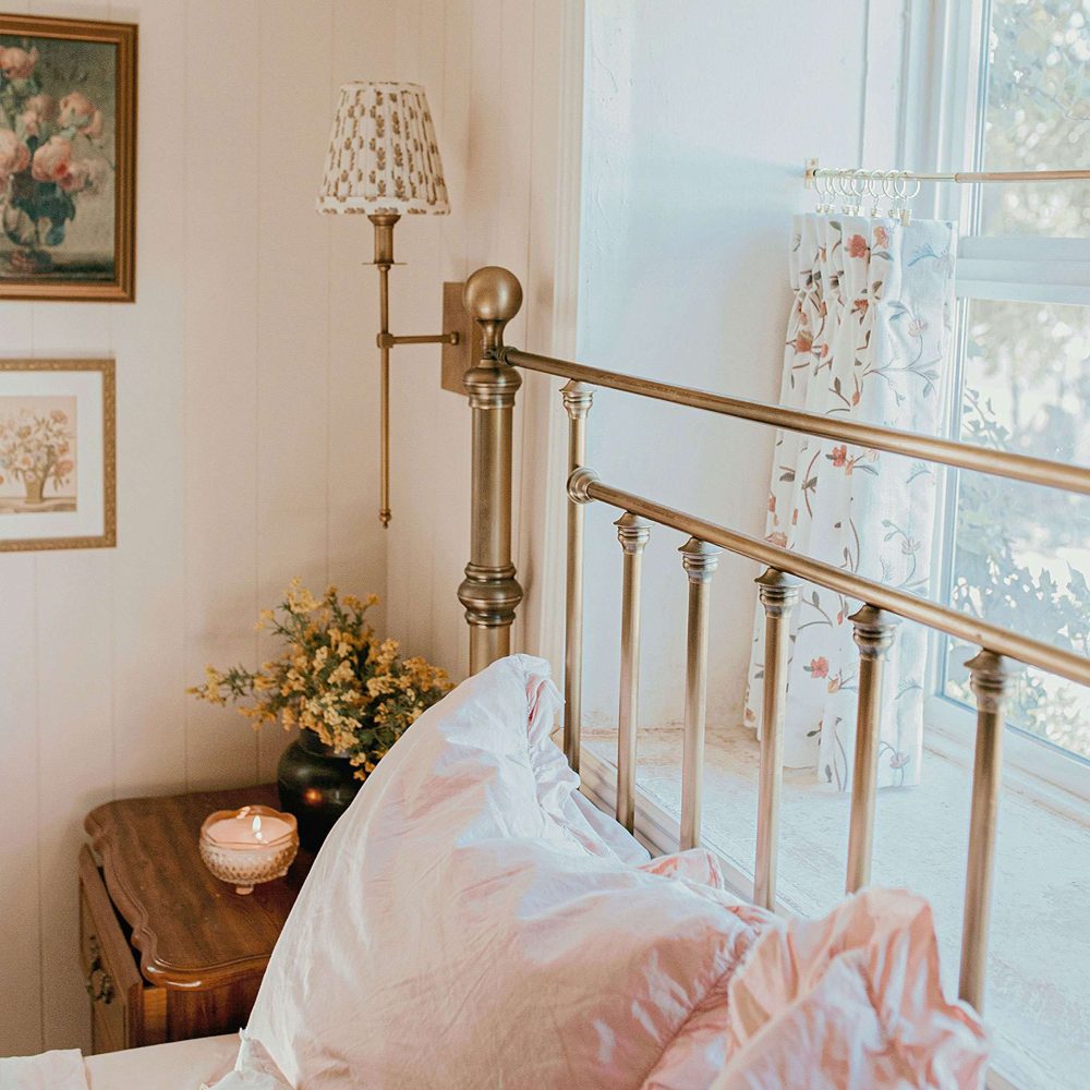 Bloom Embroidery Floral Cafe Curtains