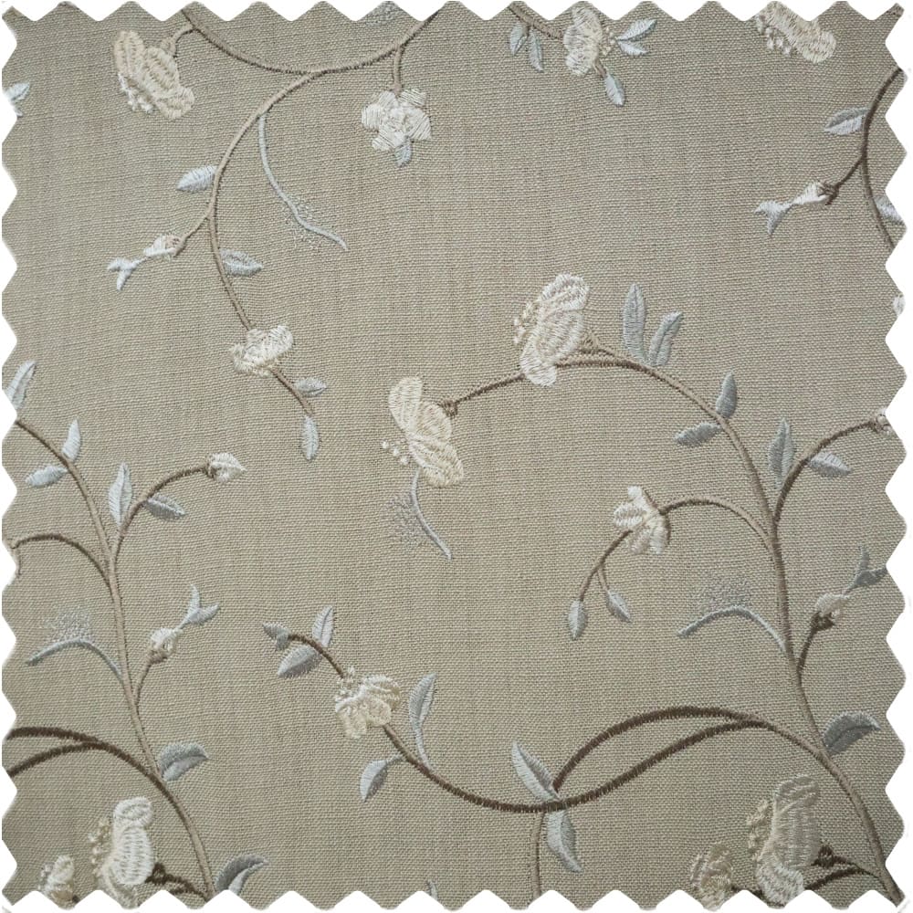 Bloom Embroidered Sprig Roman Shades