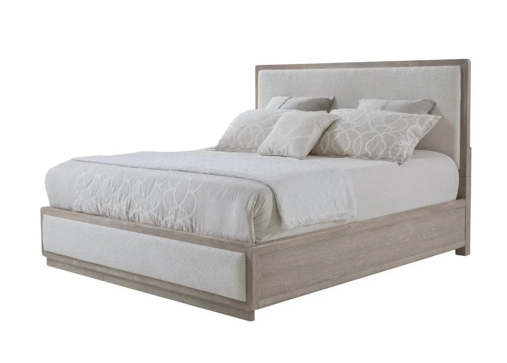 Bodhi Ivory Textured Performance Fabric Bed