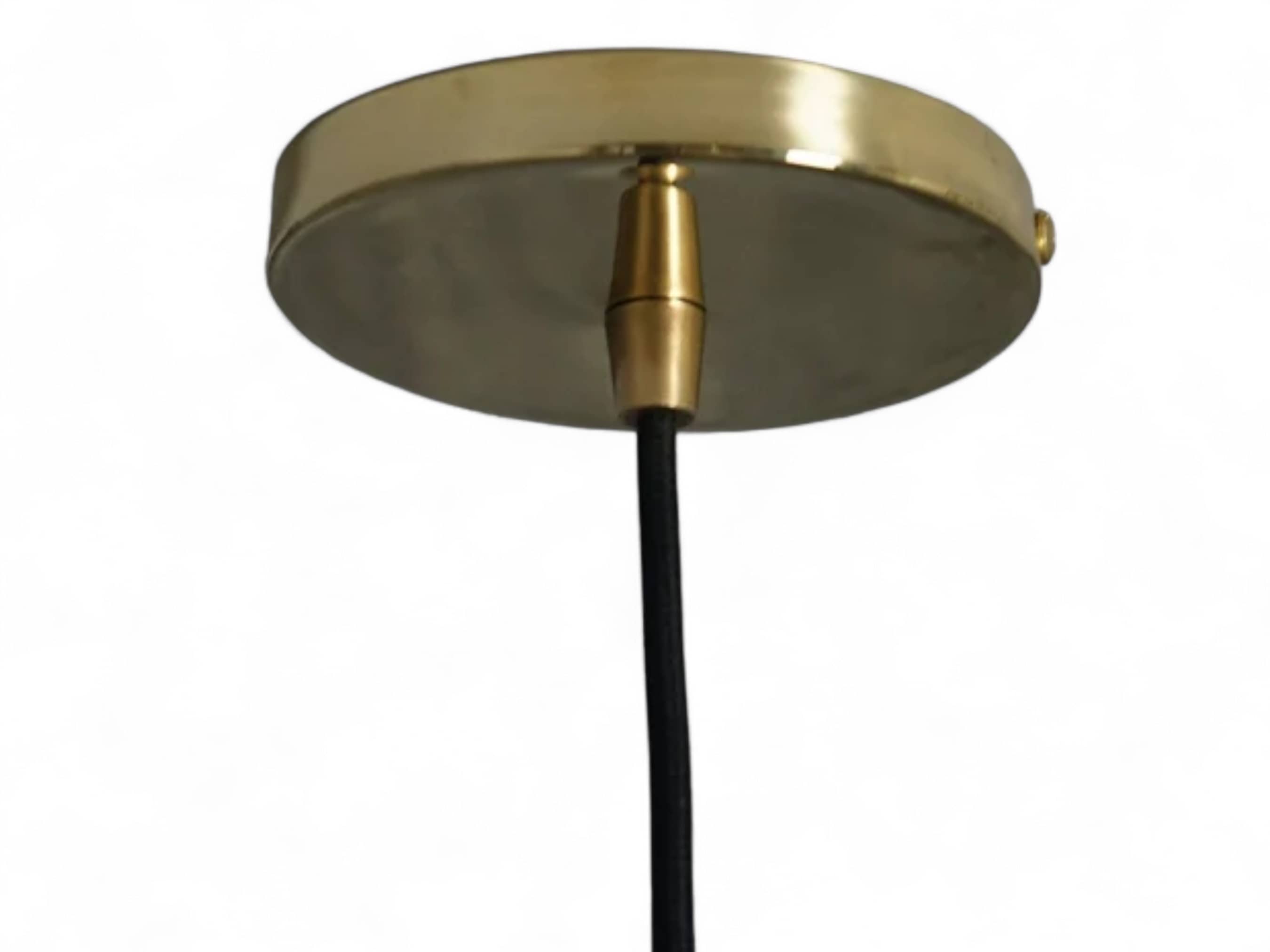 Handcrafted Hammered Brass Cylindrical Pendant Ceiling Light Fixture-4