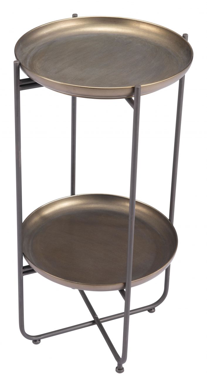 Bronson Painted Steel Round Accent Table