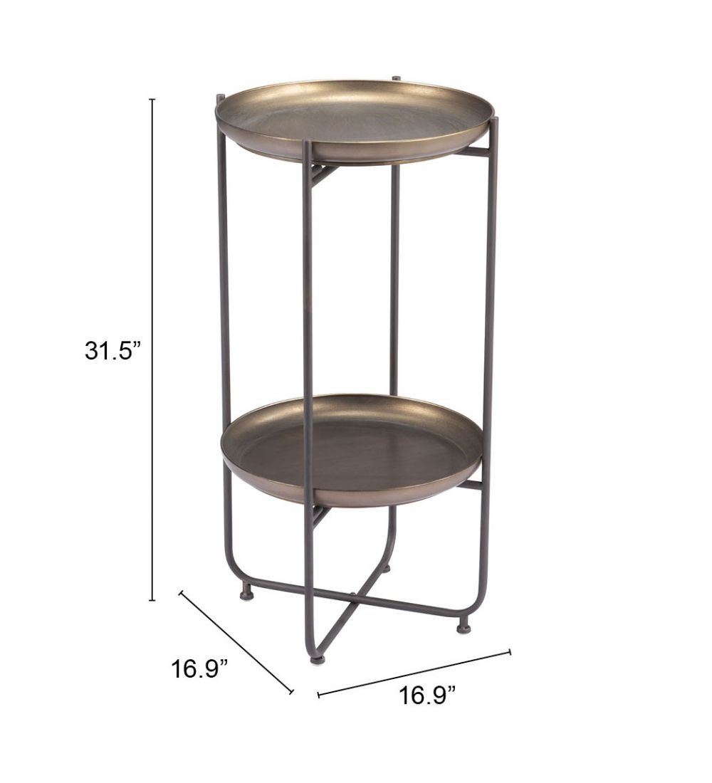 Bronson Painted Steel Round Accent Table