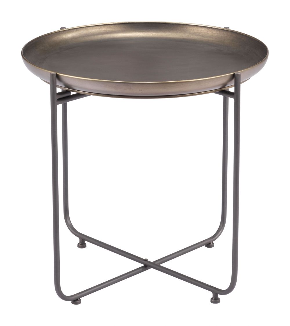 Bronson Painted Steel Round Side Table