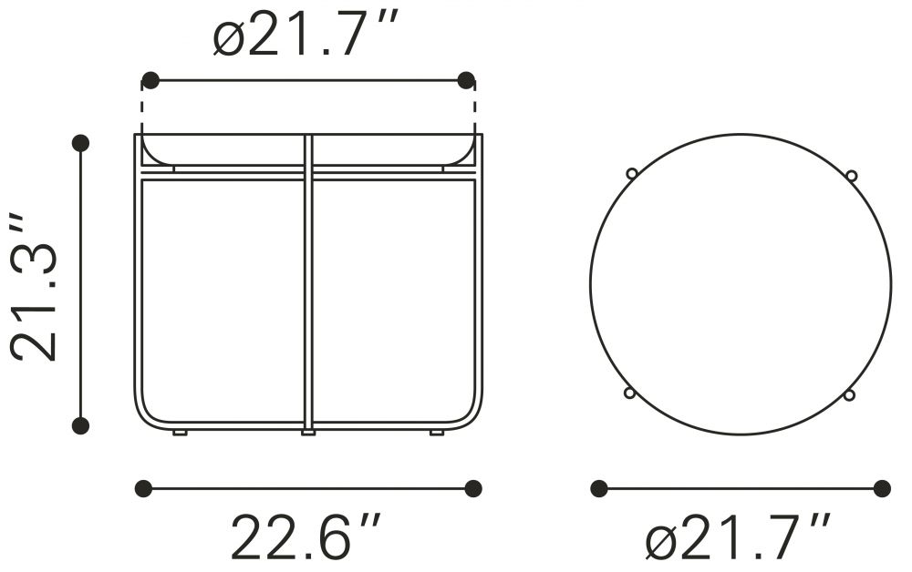 Bronson Painted Steel Round Side Table
