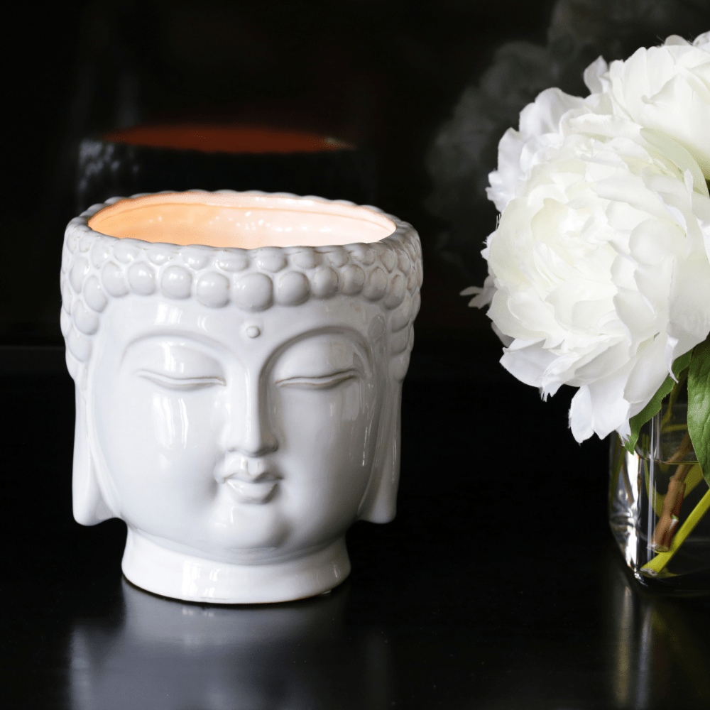 White Buddha Candle-0