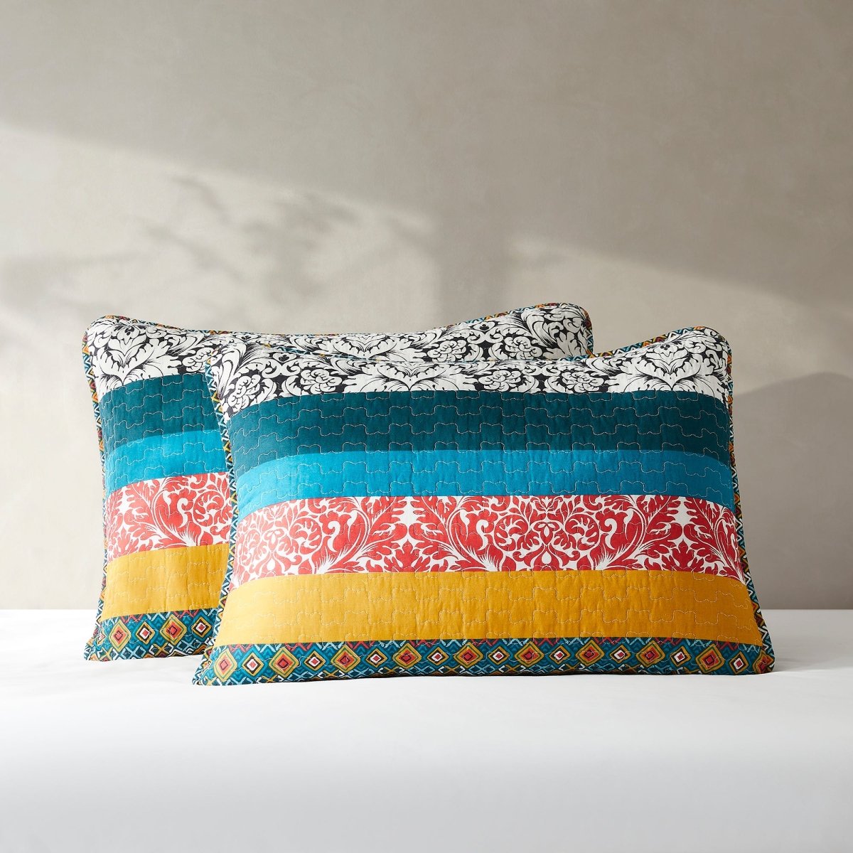 Boho Stripe Quilt Set