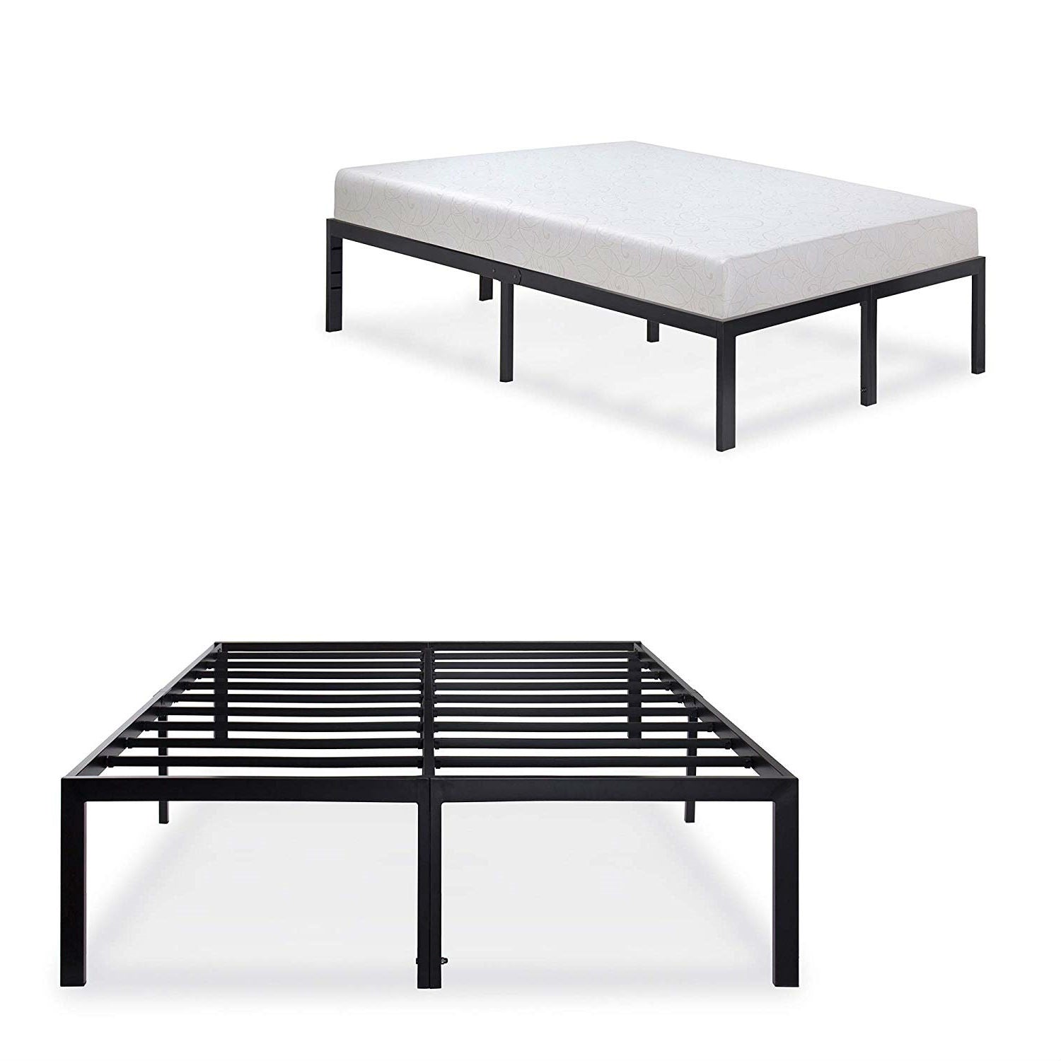 California King Heavy Duty 18-inch High Rise Metal Platform Bed Frame-2