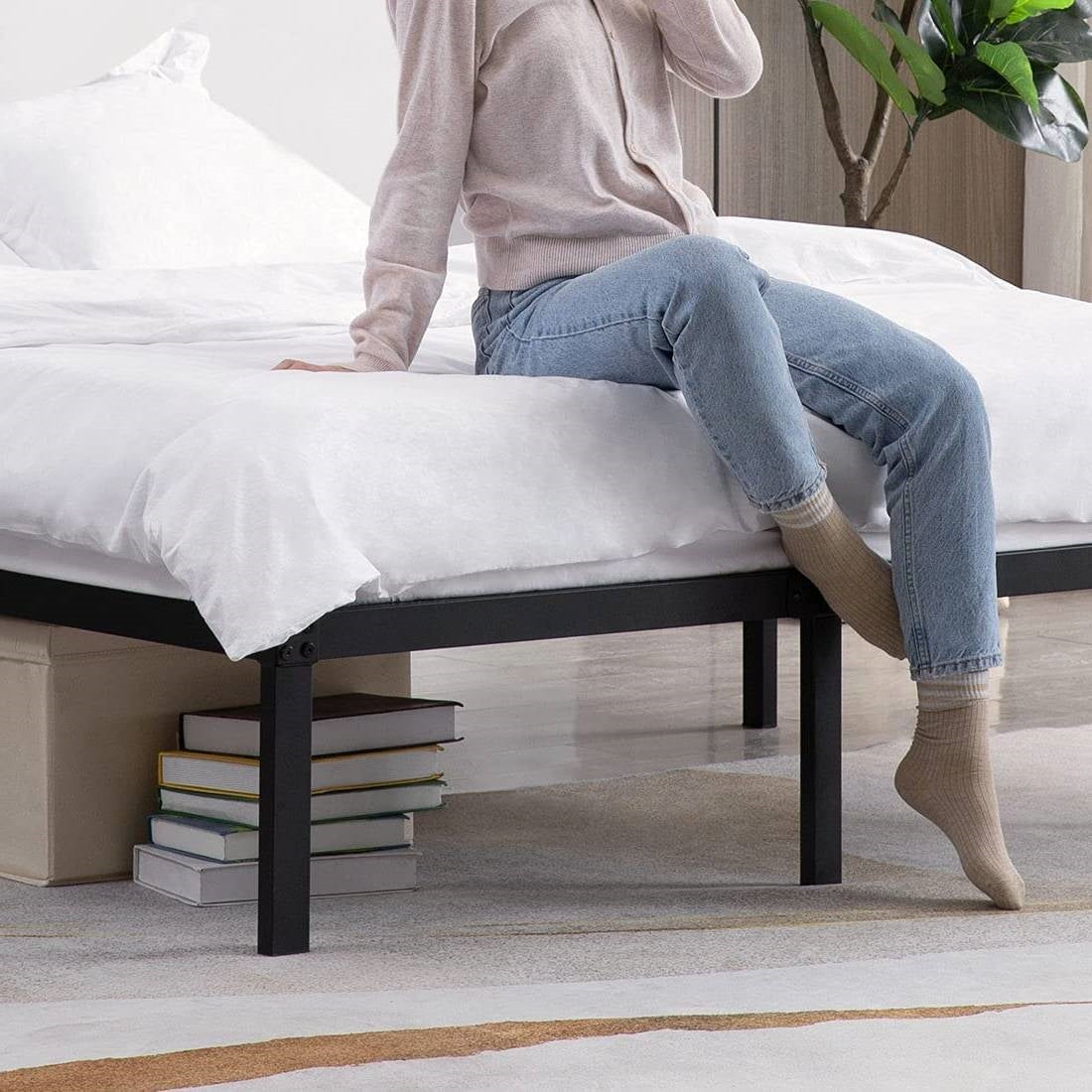 Cal King 16-inch Heavy Duty Metal Bed Frame with 3,500 lbs Weight Capacity-3