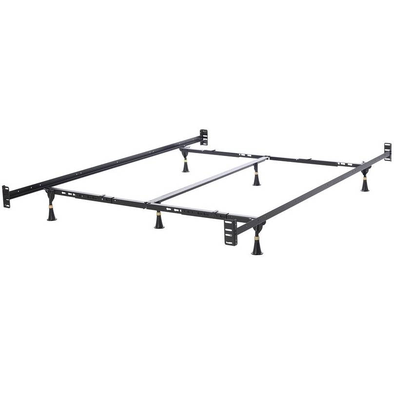 California King Heavy Duty Metal Bed Frame with Headboard Footboard Brackets-0