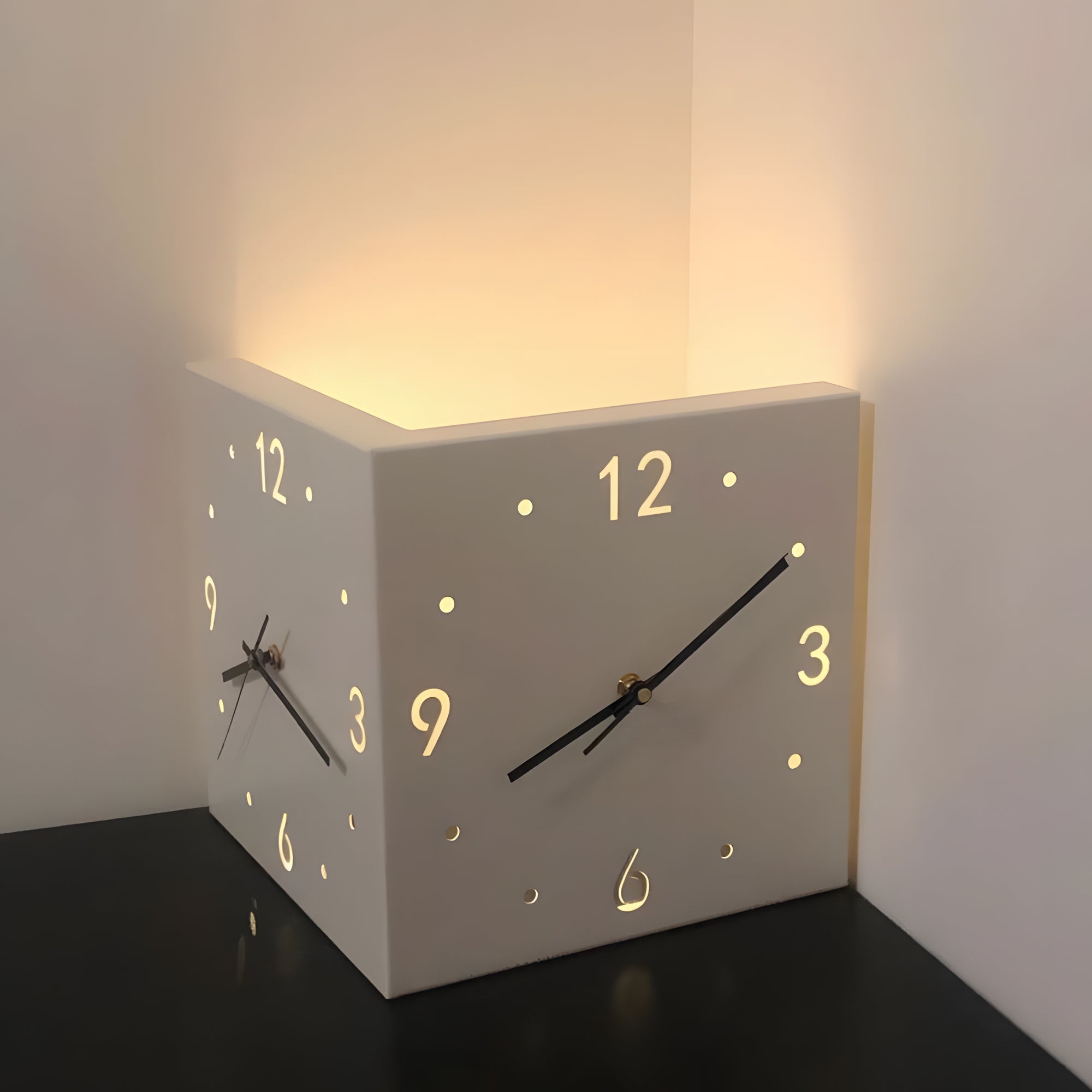 Motion Sensor Backlit Corner Clock-3