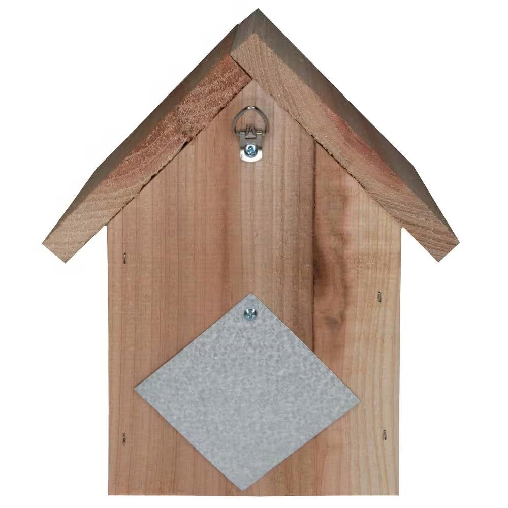 Cedar Wooden A-Frame Birdhouses for Wrens - Easy to Hang-3