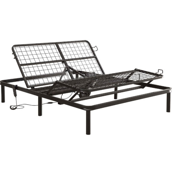 Full size Sturdy Black Metal Adjustable Bed Base with Remote-0