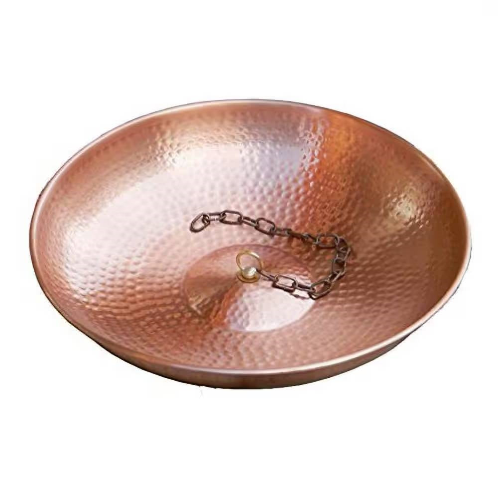 Premium Hand Hammered Copper Rain Chain Basin - 11-inch Diameter-0