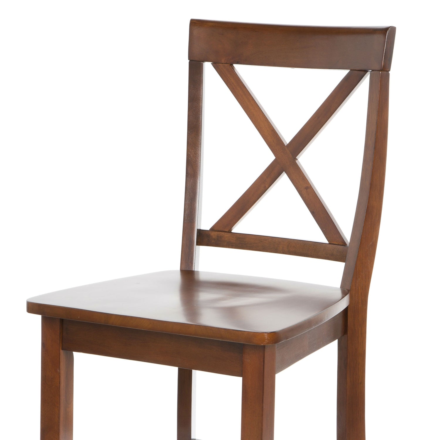 Set of 2 - X-Back 30-inch Solid Wood Barstool in Mahogany Finish-2