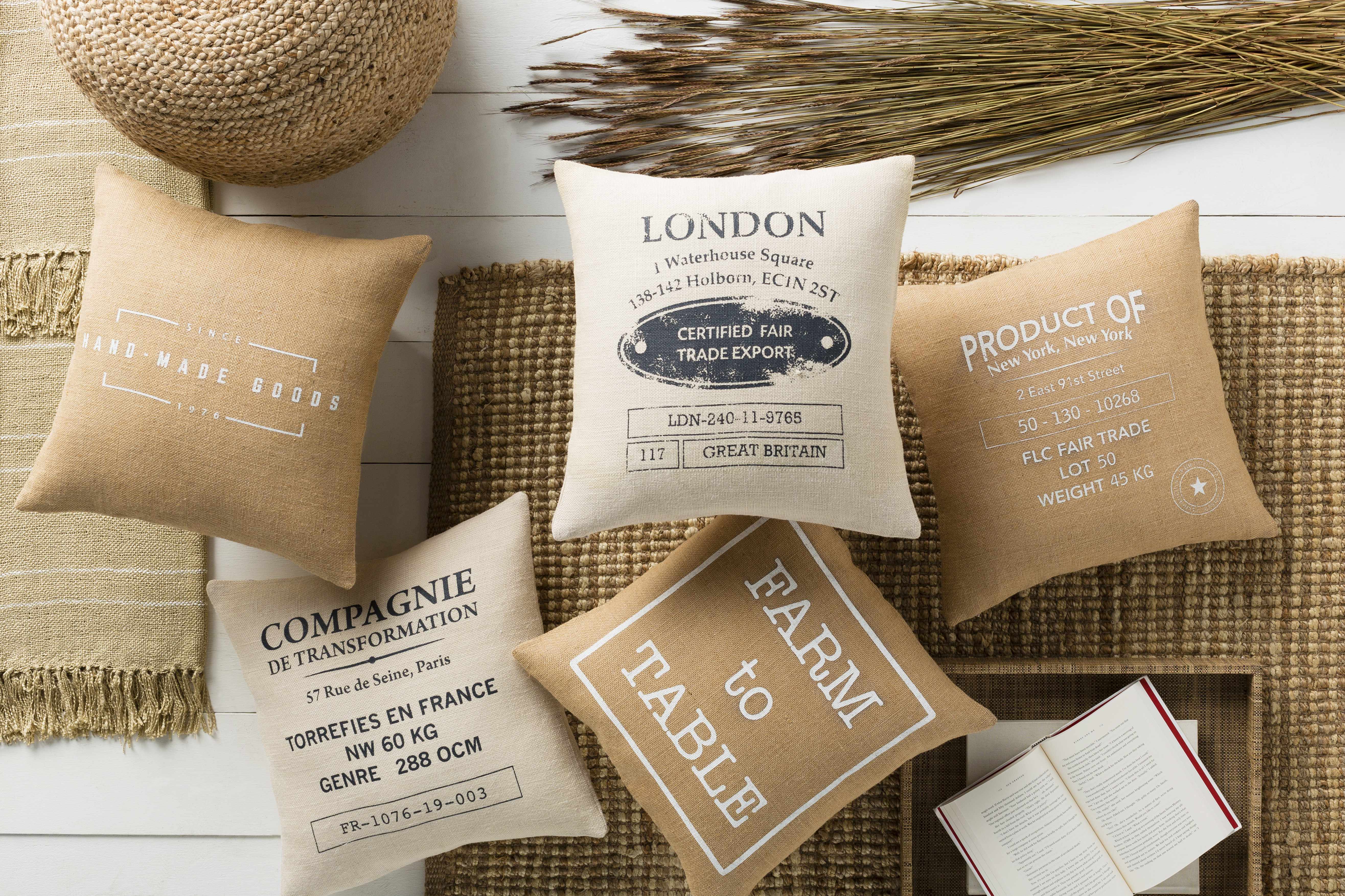 London Jute Throw Pillow - Clearance-2