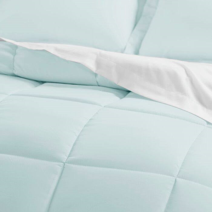 CAL King Microfiber 6-Piece Reversible Bed-in-a-Bag Comforter Set in Aqua Blue-2