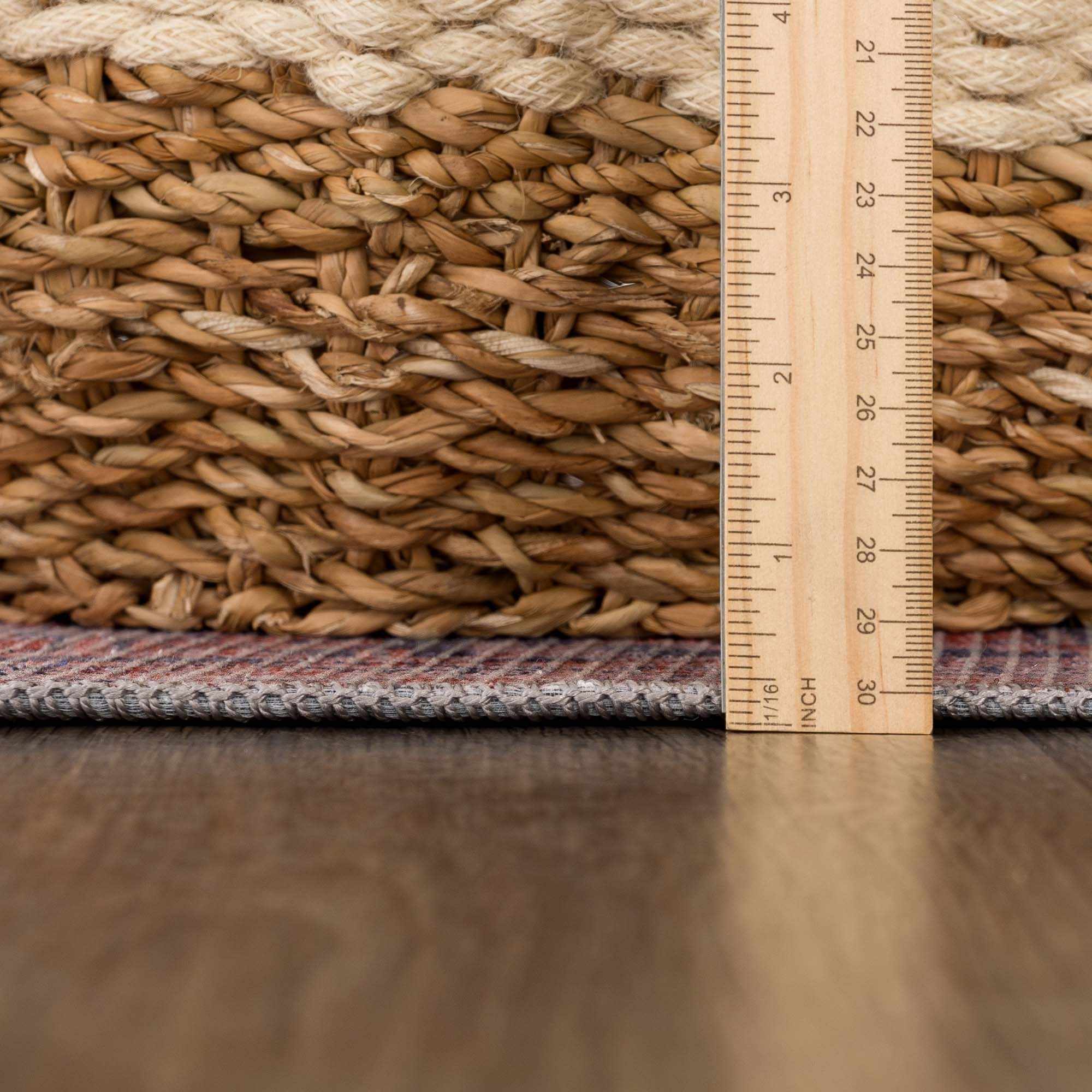 Burnt Orange Taber Medallion Washable Area Rug