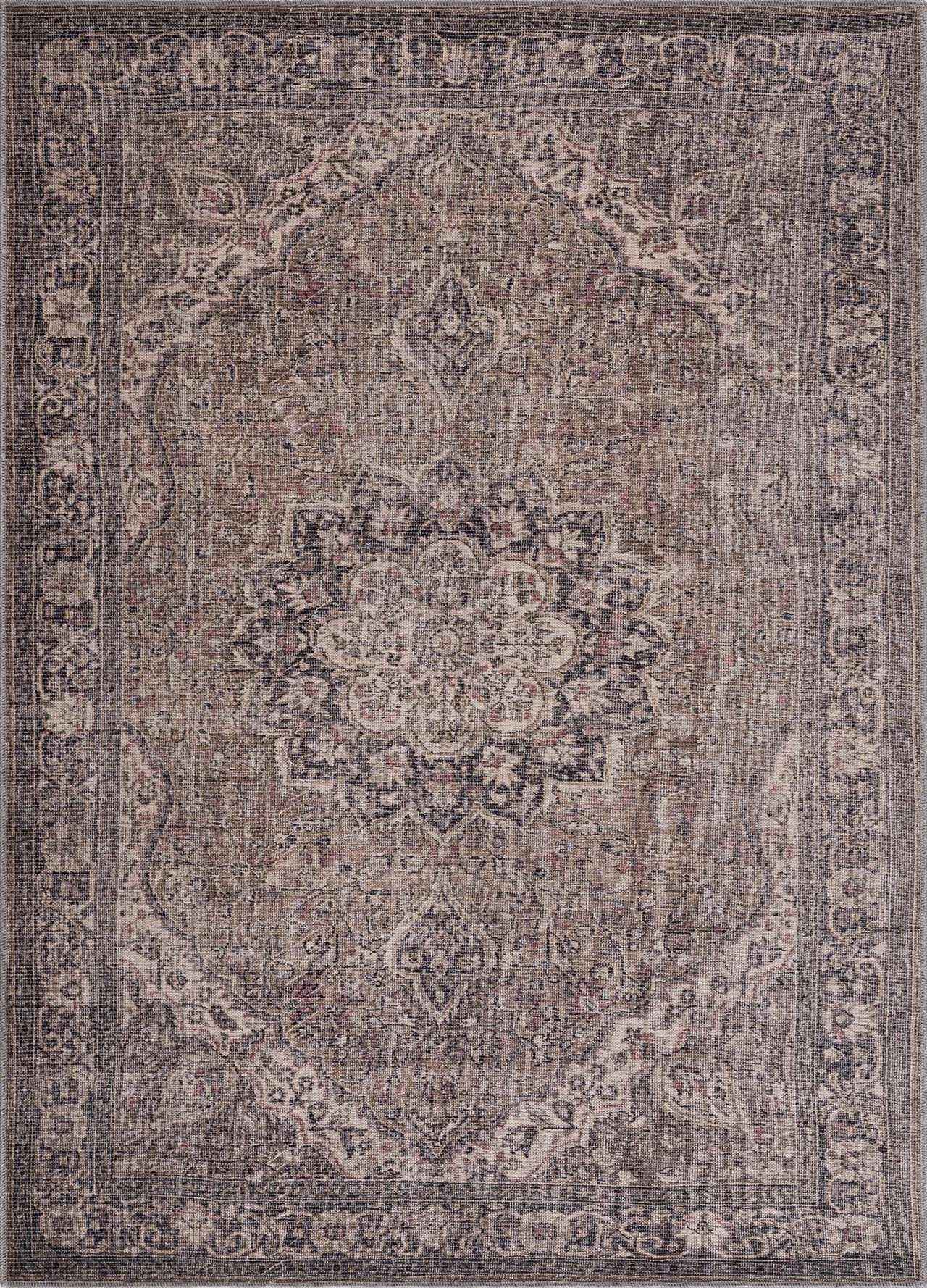 Dusty Sage Greenpoint Medallion Washable Area Rug-1