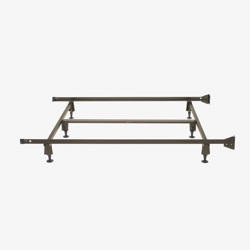 Twin/Twin XL Steel Metal Bed Frame with Bolt-on Headboard Brackets-0