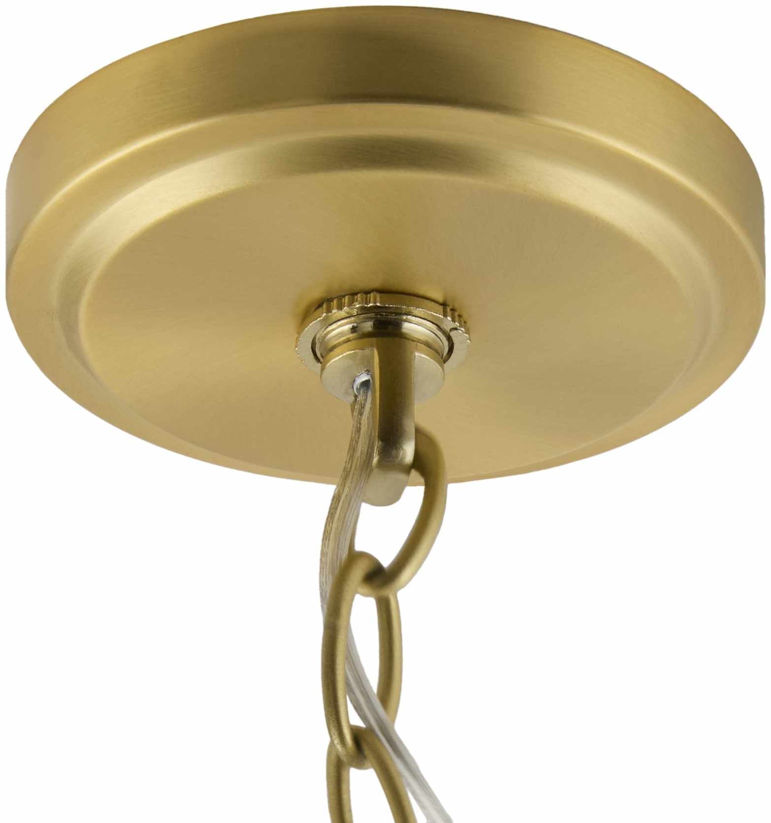 Beige Modern Chandelier with linen details for dining or living rooms-4