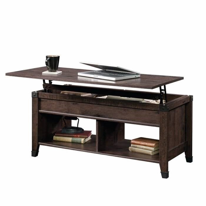 Dark Brown Lift-Top Multi Purpose Coffee Table-0