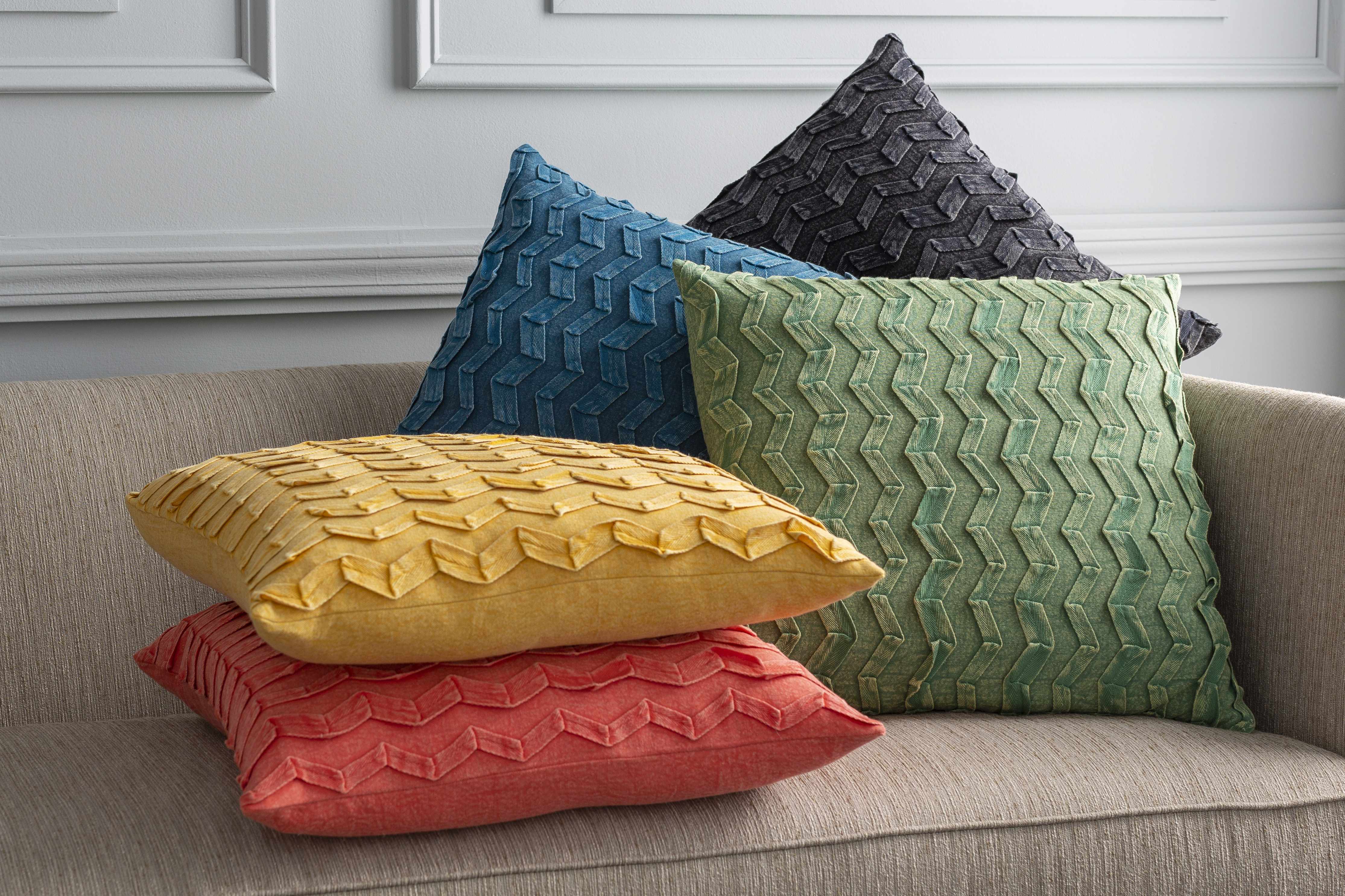 Eutaw Saffron Square Throw Pillow-2