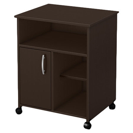 Contemporary Printer Stand Cart with Storage Shelves in Chocolate-0