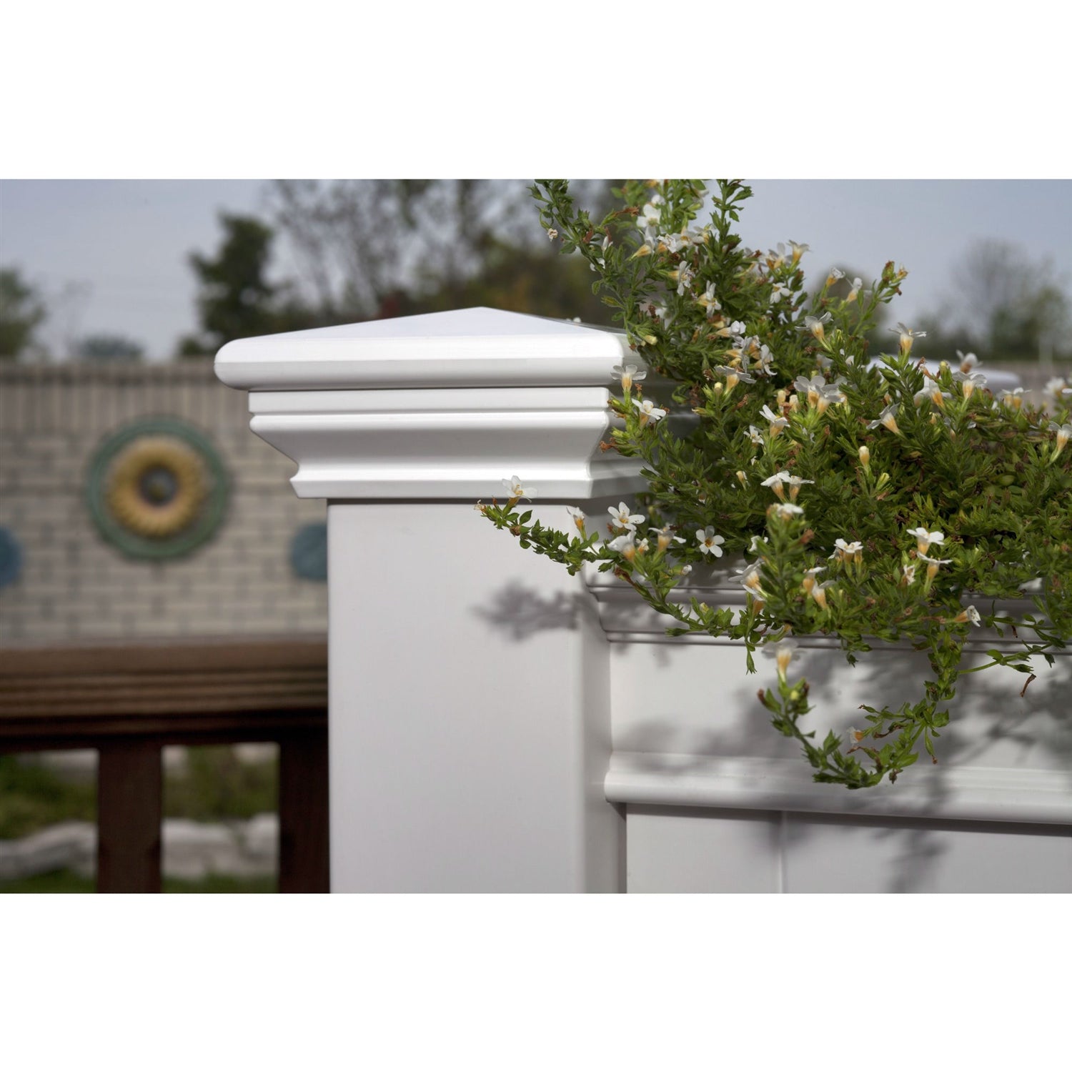 Elevated Planter Raised Grow Bed in White Vinyl-3