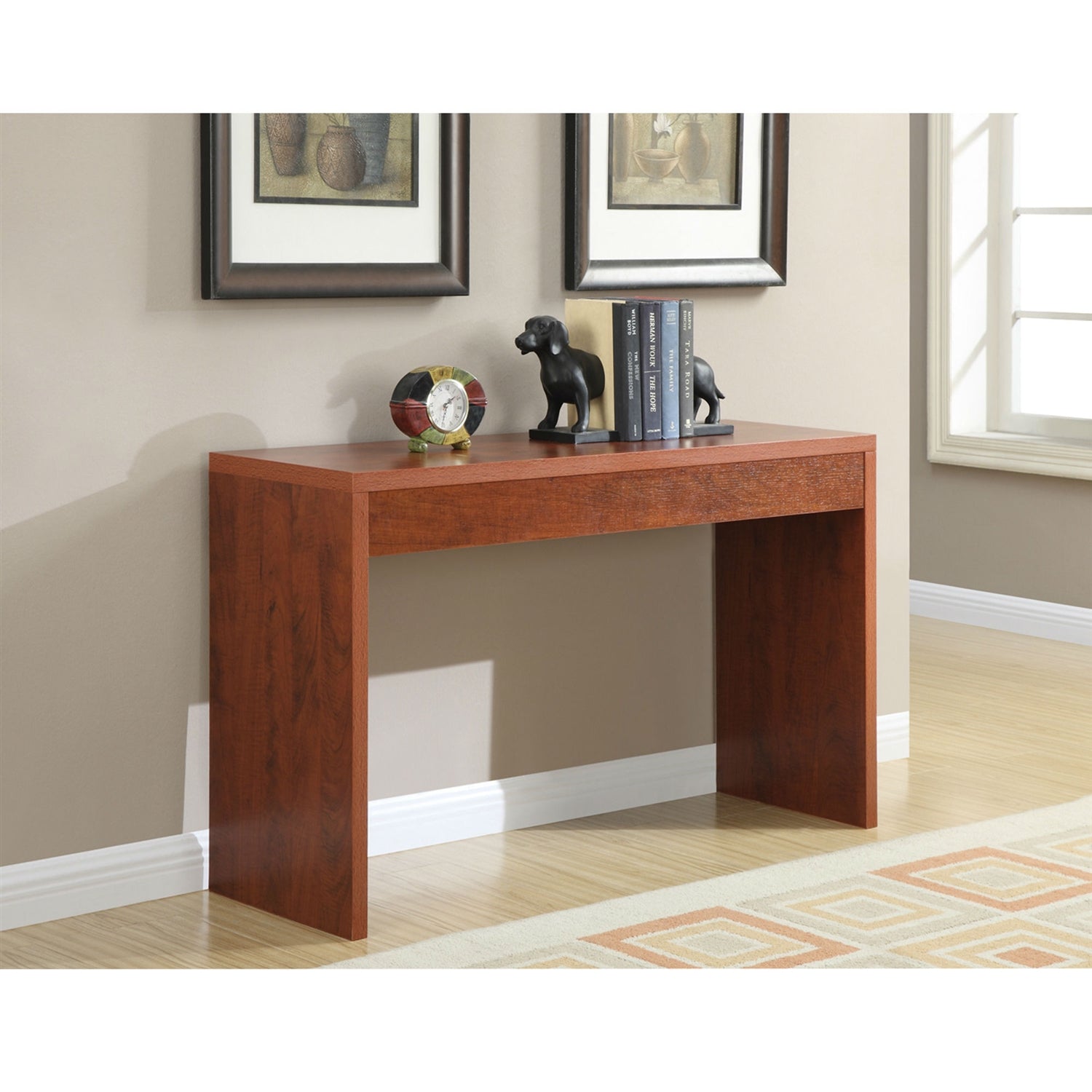 Cherry Finish Sofa Table Modern Living Room Console Table-0