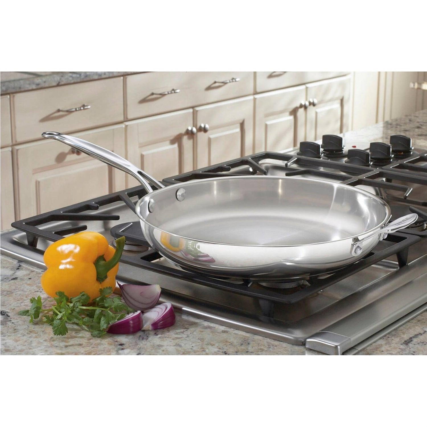 12 Inch Cool Touch Stainless Steel Skillet-1