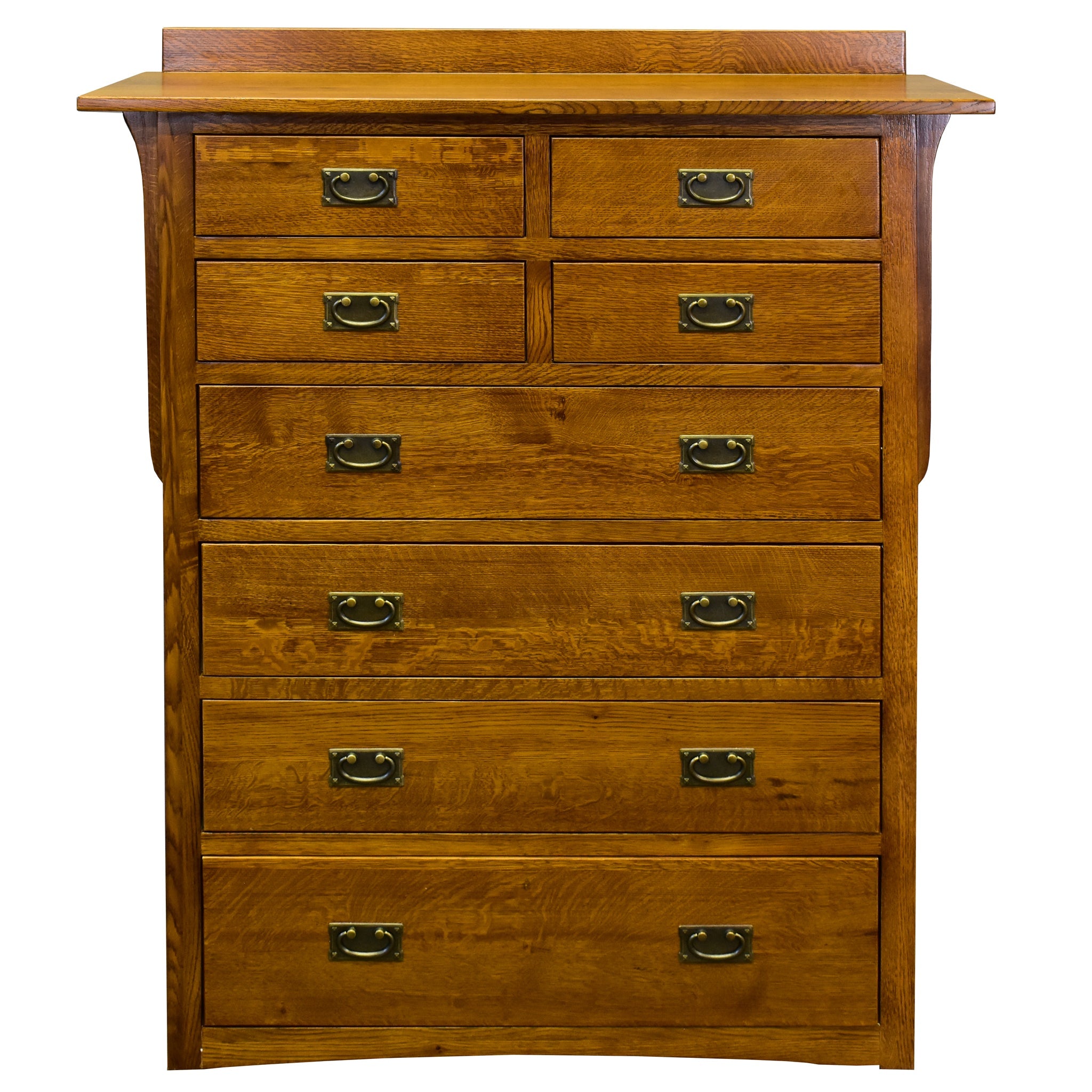 Mission Quarter Sawn Oak 8 Drawer Dresser