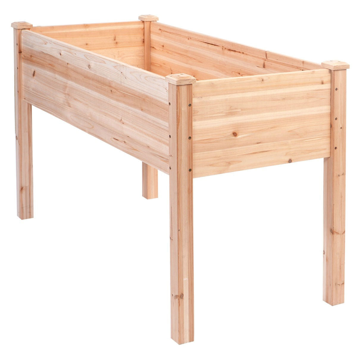 Solid Wood Cedar 30-inch High Raised Garden Bed Planter Box-1