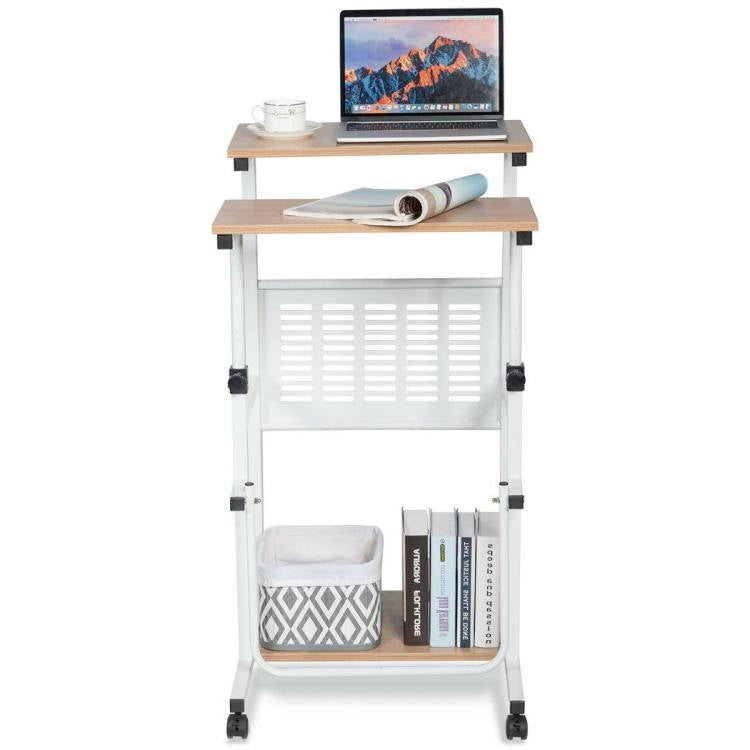 Multifunction Adjustable Height Mobile Stand-Up Computer Desk Work Station-1