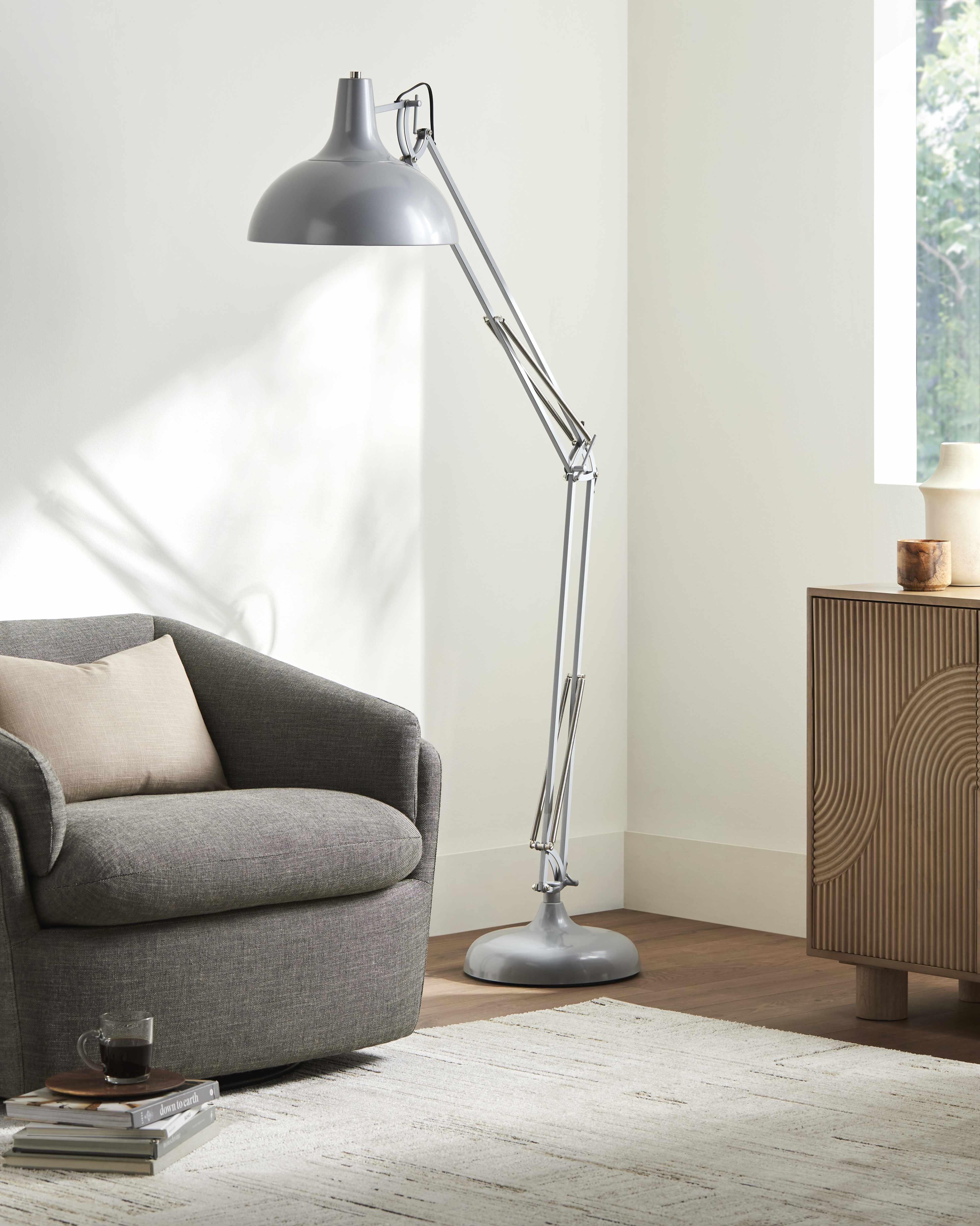 Indergarh Gray Floor Lamp-0