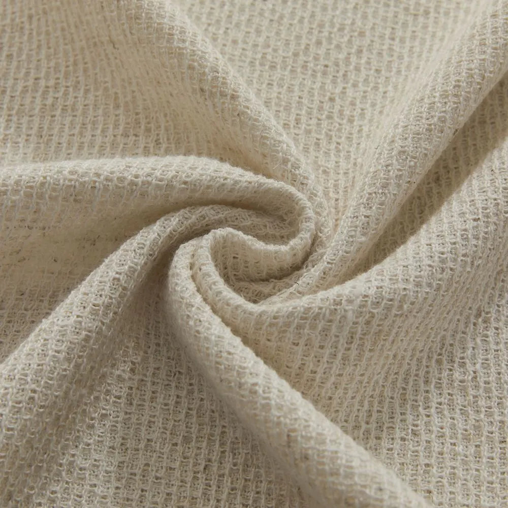 Carl Soft Linen Blend Crochet Textured Curtains