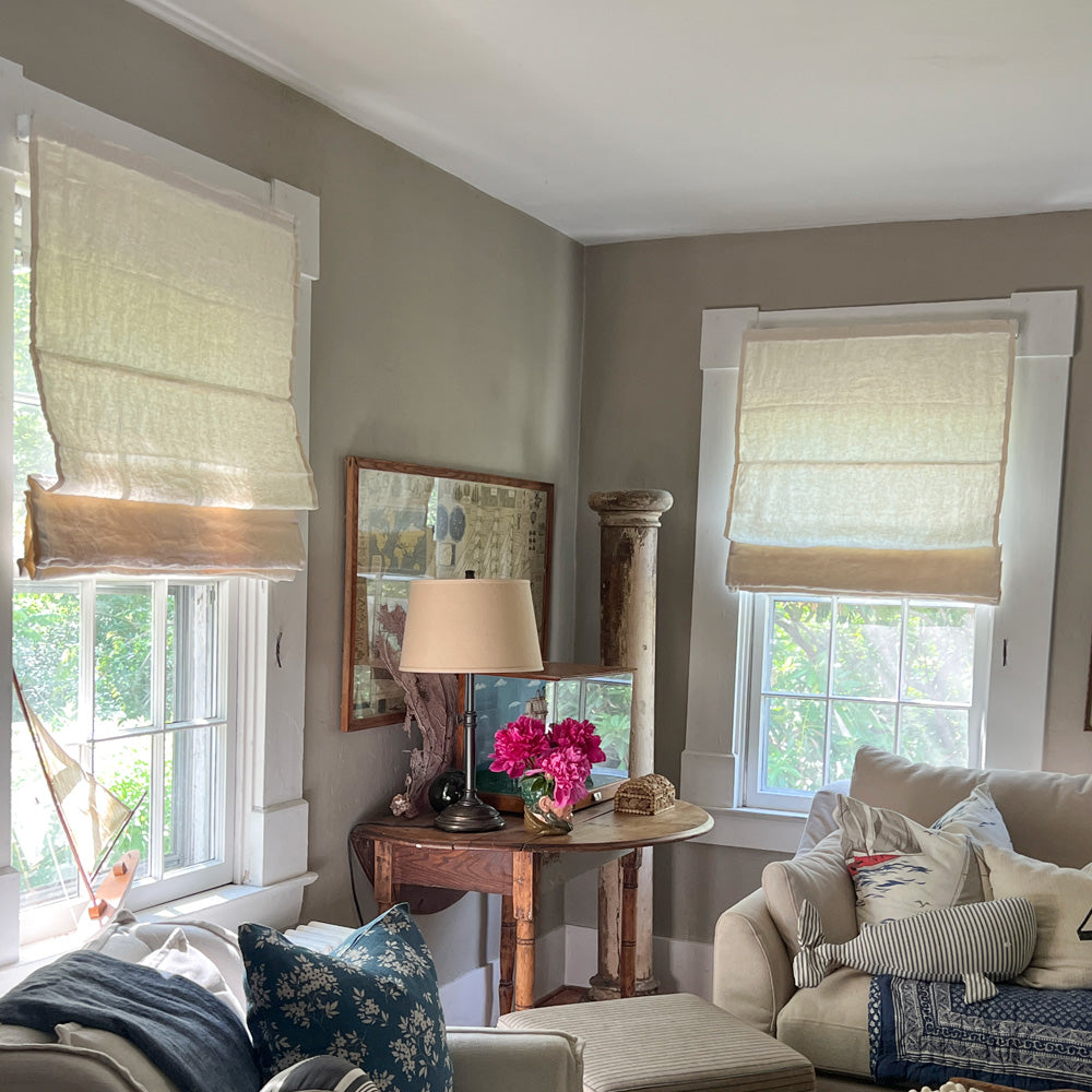 Cecilia Pure Linen Roman Shade