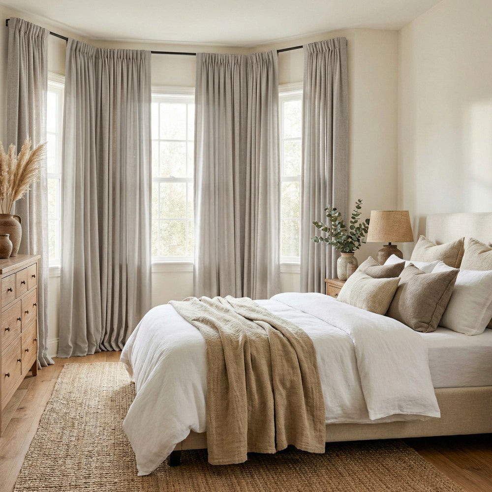 Cecilia Pure Linen Sheer Curtains For Living Room