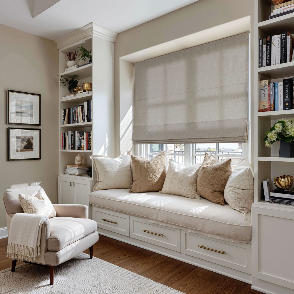 Cecilia Pure Linen Roman Shade