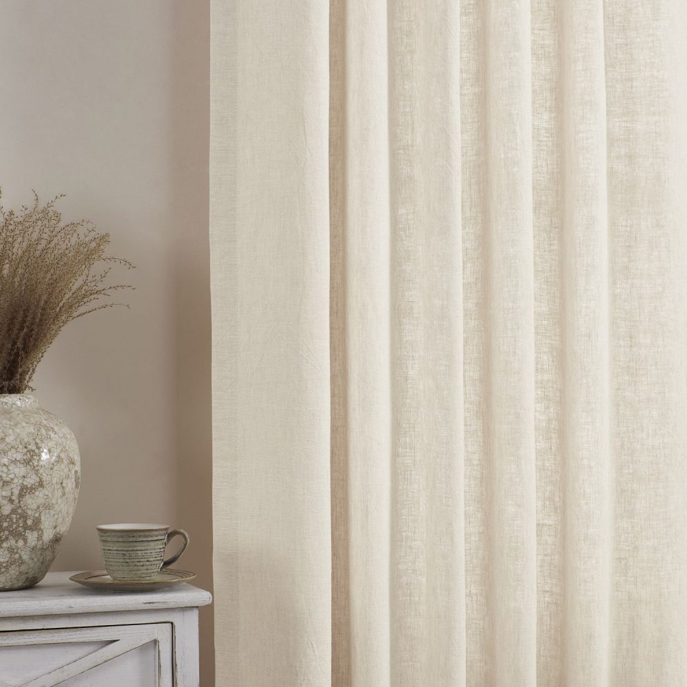 Cecilia Pure Linen Sheer Curtains For Living Room