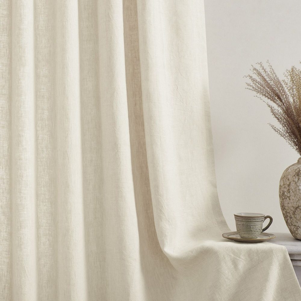 Cecilia Pure Linen Sheer Curtains For Living Room