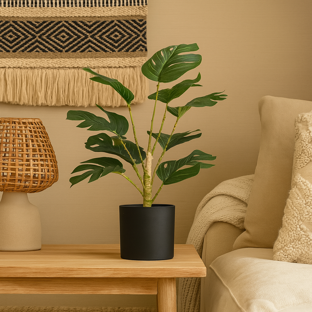 Simulation Monstera with Fairy light-2