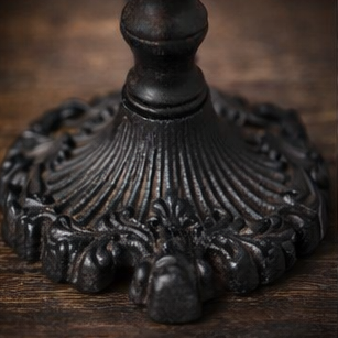 Classic Round Cast Iron Pivoting Vanity Mirror